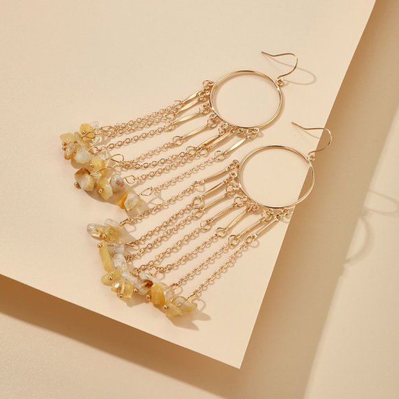 Beautiful REAL STONE EARRINGS - Picture 4 of 7